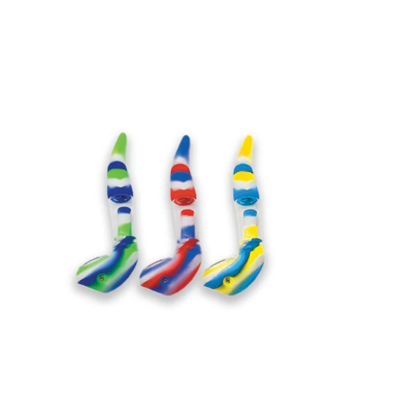 Rasta Pipe Silicone w/Glass Pipe Assorted 15.5CM - image 1 | Vape King