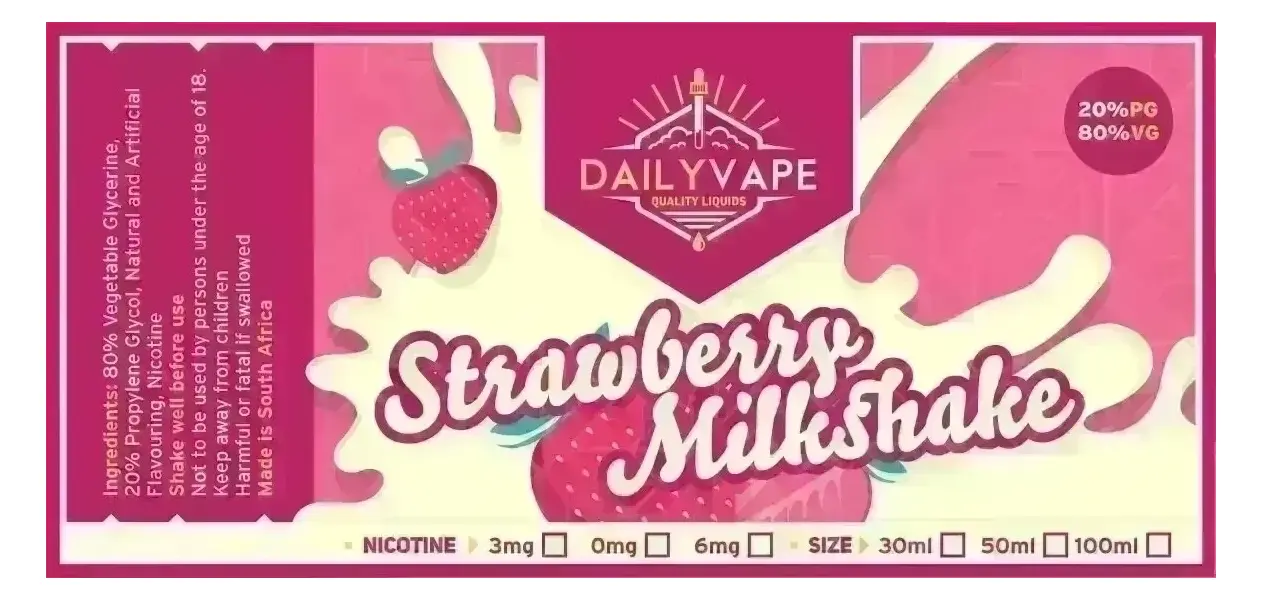 Daily Vape - Strawberry Milkshake 60ML - image 1 | Vape King