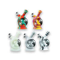 Silicone and Glass Bong - Astronaut 17CM Assorted Colours - image 1 | Vape King