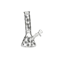 Glass Bong Dreamliner Leaves Pattern with Ice Catcher 19.5cm - image 1 | Vape King