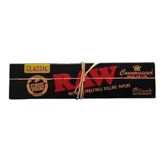 Raw Paper Black Connoisseur King Size + Tips - image 1 | Vape King