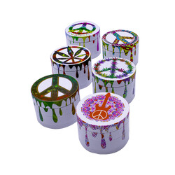 Tobacco Grinder – 4 Part Metal Coloured Drips - image 3 | Vape King