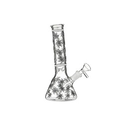 Glass Bong Dreamliner Leaves Pattern with Ice Catcher 19.5cm - image 1 | Vape King