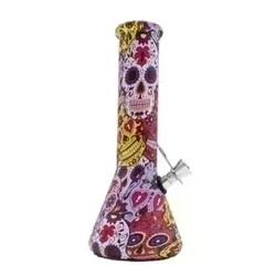 Glass Water Bong Large Graffiti Prints Beaker 33cm - image 1 | Vape King