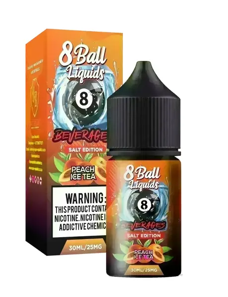8Ball Beverage Nic Salts - Peach Ice Tea 30ML - image 1 | Vape King