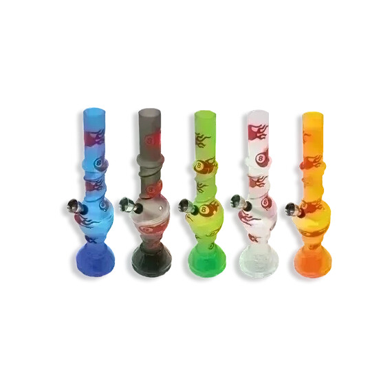 Acrylic Small 16CM Assorted Colour Bong with Grinder - image 1 | Vape King