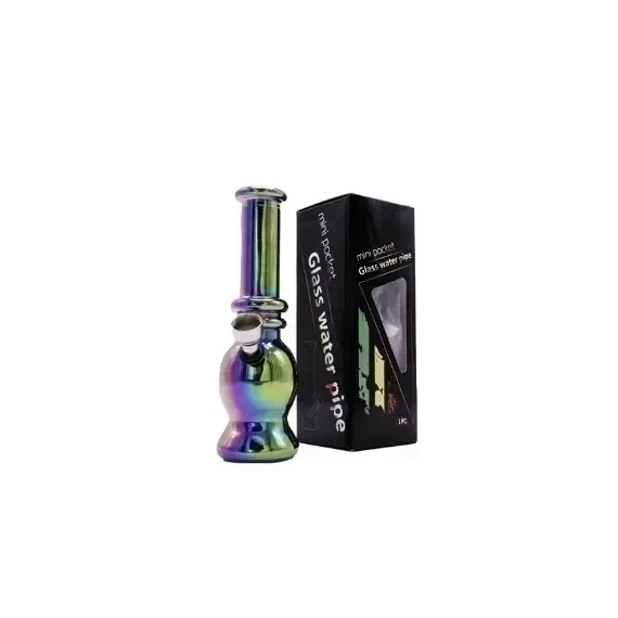 Glass Water Bong Small Rainbow 15.5cm - image 1 | Vape King