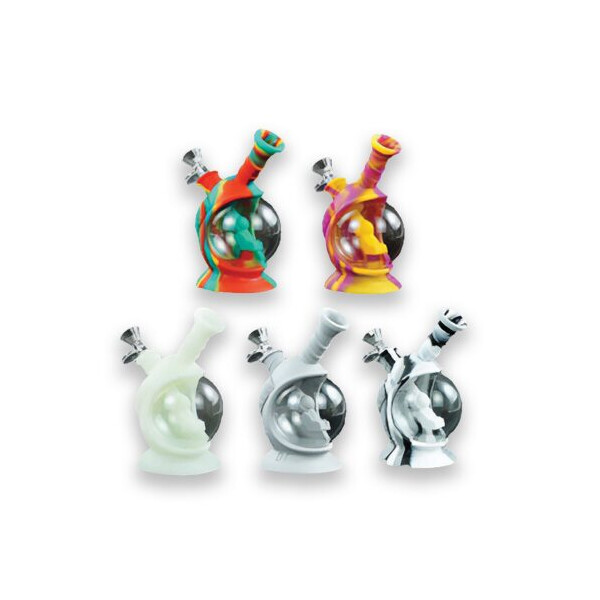 Silicone and Glass Bong - Astronaut 17CM Assorted Colours - image 1 | Vape King