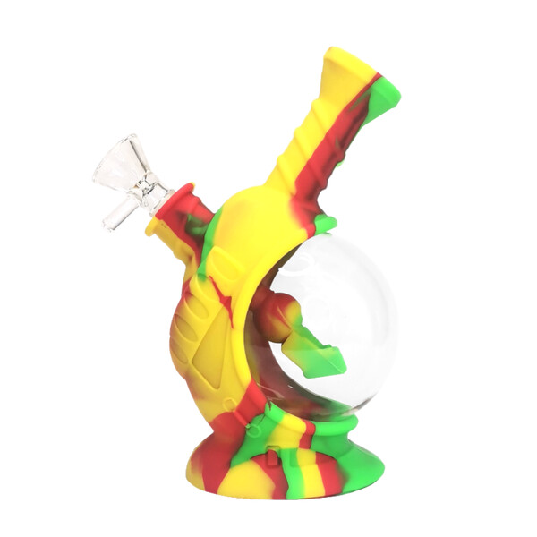 Silicone and Glass Bong - Astronaut 17CM Assorted Colours - image 2 | Vape King