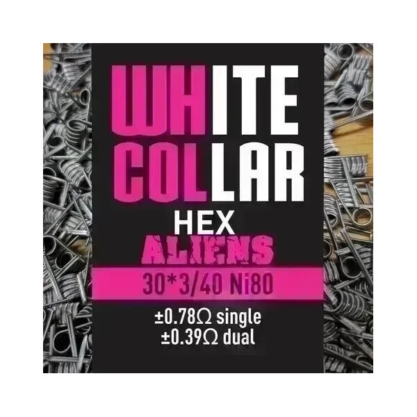 White Collar Coils - Hex Aliens 0.39 (Pink) - image 1 | Vape King