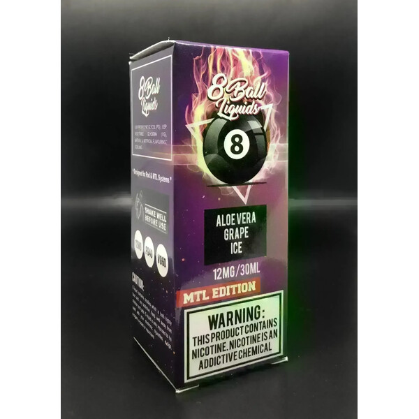 8Ball MTL - Aloe Vera Grape 12MG 30ML - image 1 | Vape King