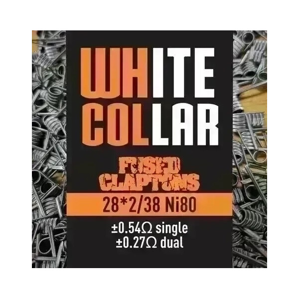White Collar Coils - Fused Claptons 0.27 (Orange) - image 1 | Vape King