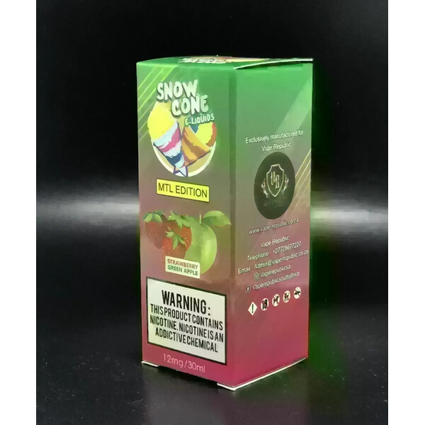 Snow Cone MTL - Strawberry Green Apple 30ML 12MG - image 1 | Vape King