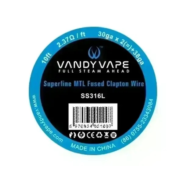VandyVape Superfine MTL Fused Clapton Ni80 Wire (30G*2+38G) 3M - image 1 | Vape King