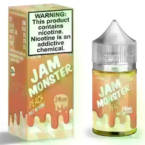 Jam Monster Peach Salts 30ML - image 1 Jam Monster Peach Salts 30ML - image 1 | Vape King