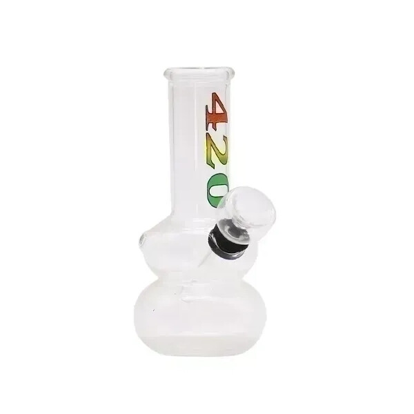 Glass Bong Small 12CM Clear Assorted - image 1 Glass Bong Small 12CM Clear Assorted - image 1 | Vape King