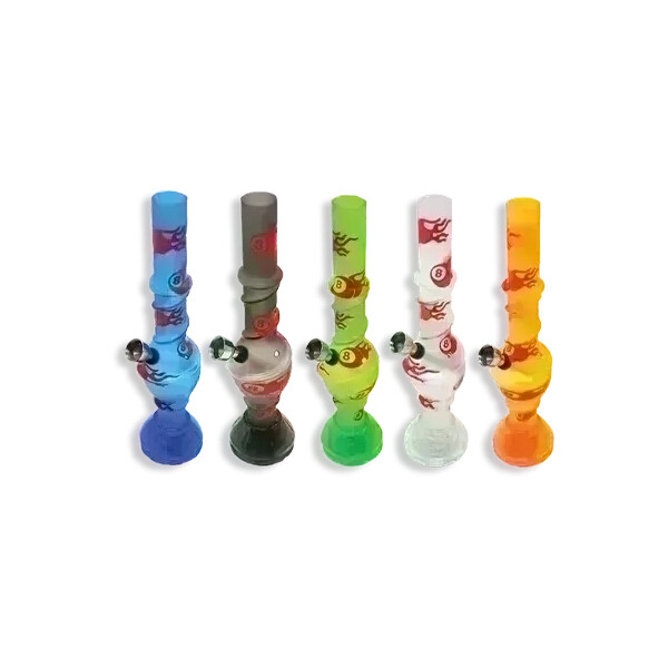 Acrylic Small 16CM Assorted Colour Bong with Grinder - image 1 | Vape King