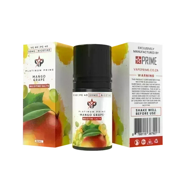 Platinum Prime Salts - Mango & Grape 30ML 50MG - image 1 | Vape King
