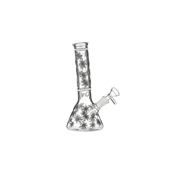 Glass Bong Dreamliner Leaves Pattern with Ice Catcher 19.5cm - image 1 | Vape King